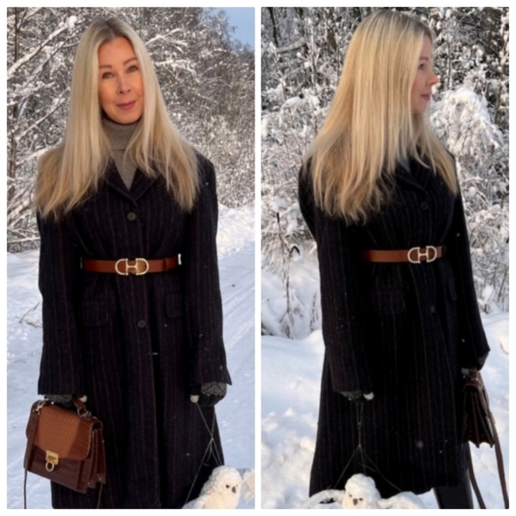 New Zara Manteco Wool Striped Coat ZW Collection 8912/760 Size XL - Picture 9 of 17